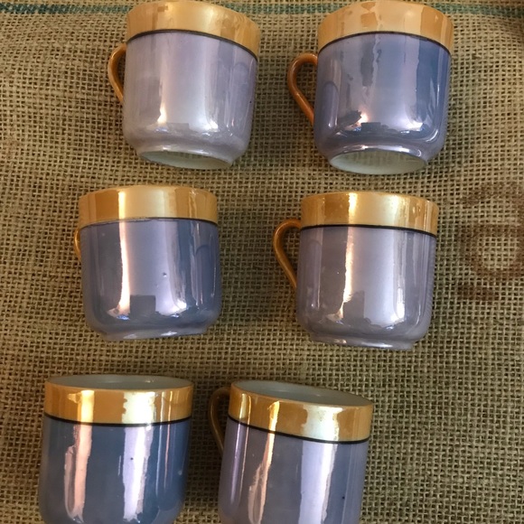 1920-30s Japanese Lustreware espresso set - Picture 6 of 8
